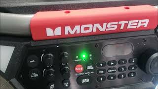 MONSTER portable Bluetooth speaker 270X wont turns on green light only