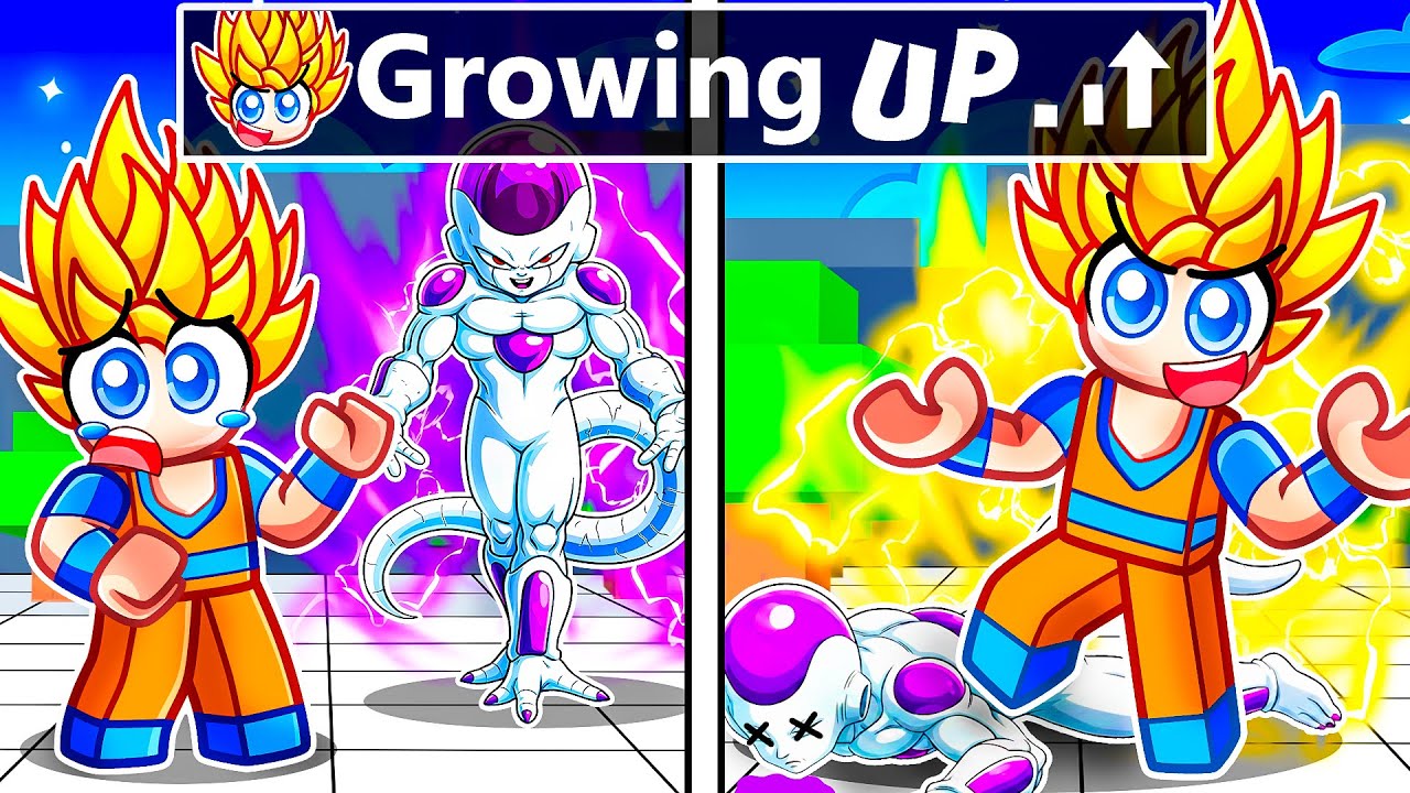 Growing Up as GOKU in Roblox Strongest Battlegrounds!