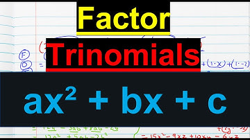 TRINOMIALS FACTORING IN THE FORM ax² + bx + c