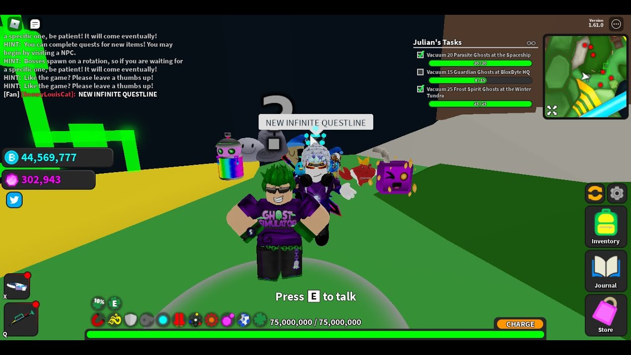 ROBLOX GHOST SIMULATOR UPDATE 61 NEW INFINITE QUESTLINE JULIAN, 2X LUCK WEEKEND AND MORE