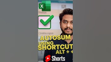Excel Trick Using Smart Shortcut Alt + = | Magic AutoSum Formula #excel #ytshorts #exceltricks