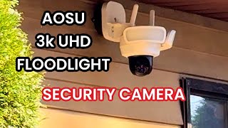 AOSU Floodlight Camera Wired, 3K UHD Security Camera