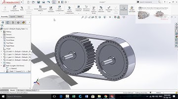Design of a Gear and Timing Belt by using path mate and curve driven Pattern | SolidWorks Tutorial