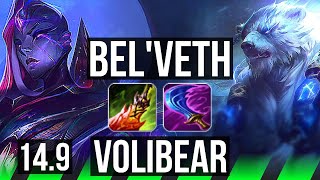 BEL'VETH vs VOLIBEAR (JGL) | 11/1/7, Rank 8 Bel'Veth, 600+ games, Dominating | TR Grandmaster | 14.9