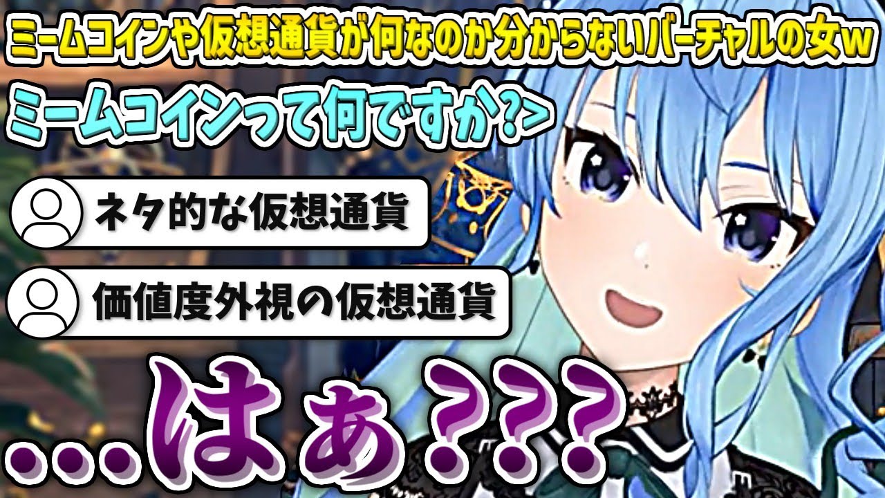 ミームコインや仮想通貨が何なのか分からないバーチャルの女星街すいせいw【星街すいせい/ホロライブ切り抜き】