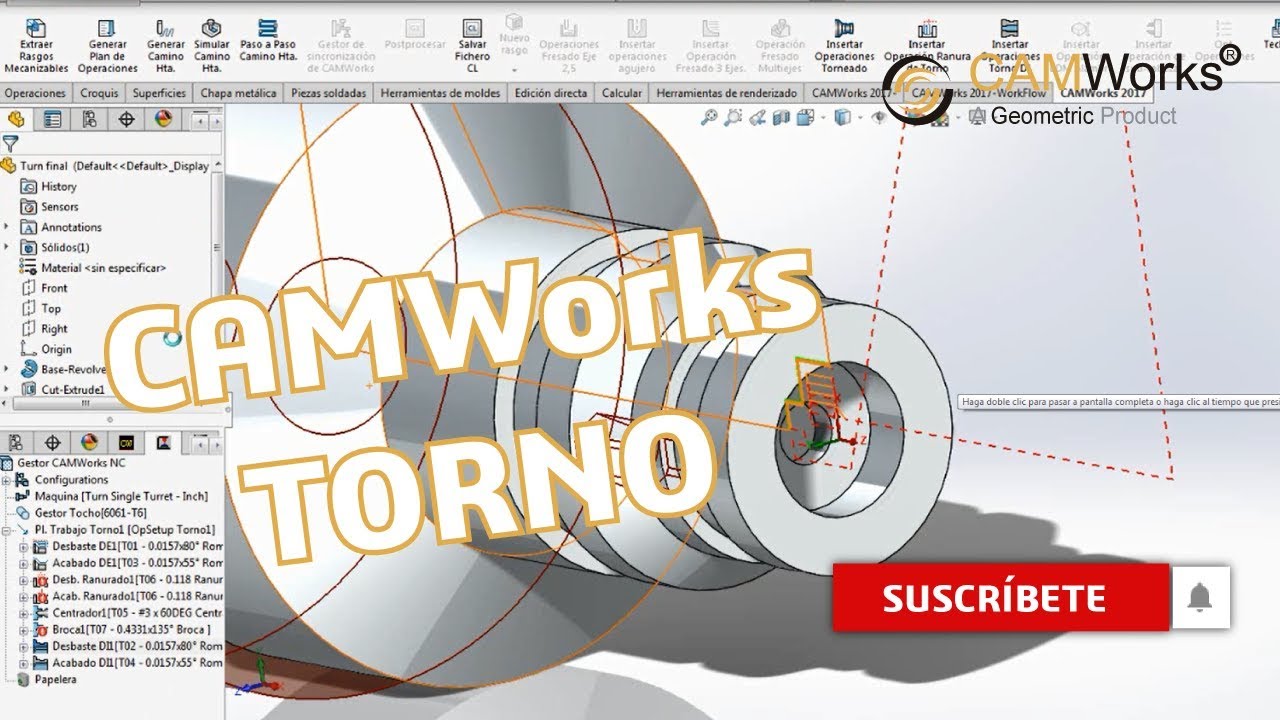 Curso de Torno CNC para principiantes en CAMWorks - YouTube