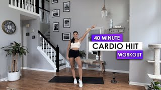 40 Minute Cardio-HIIT Workout | No Repeat | Calorie Burn | Modifications | No Equipment |
