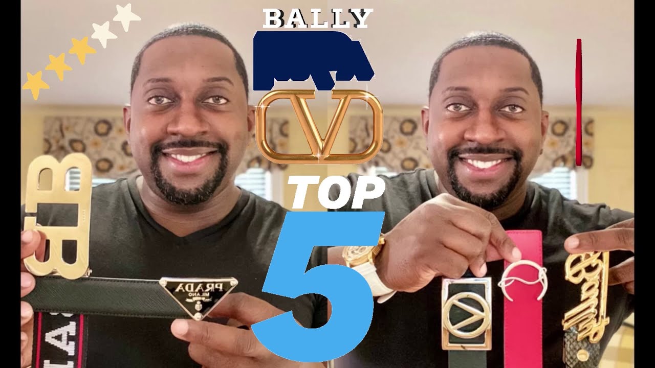 Top 5 Luxury Designer Belts Prada ,BALLY, VALINTINO ,CHRISTIAN LOUBOUTIN
