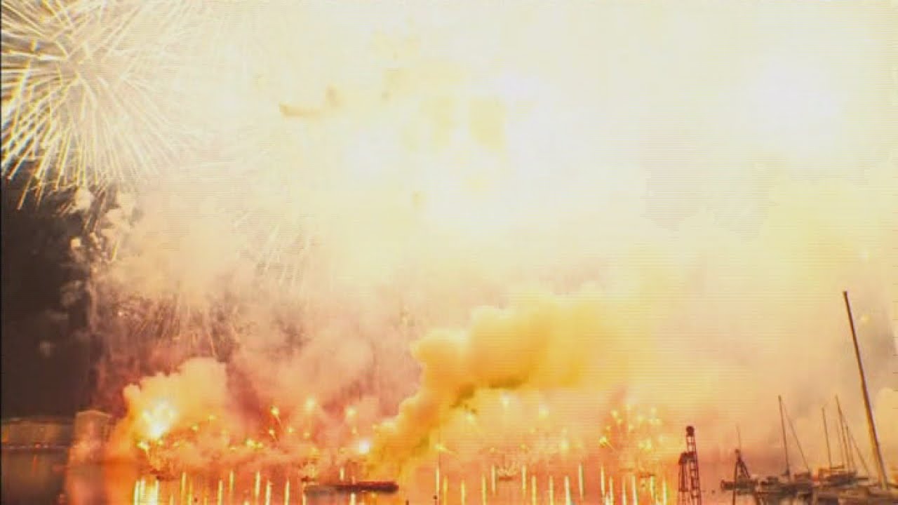 Incredible fireworks display in Switzerland