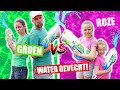 GROEN vs. ROZE WATERGEVECHT!! [Ouders vs. Kinderen] ♥DeZoeteZusjes♥
