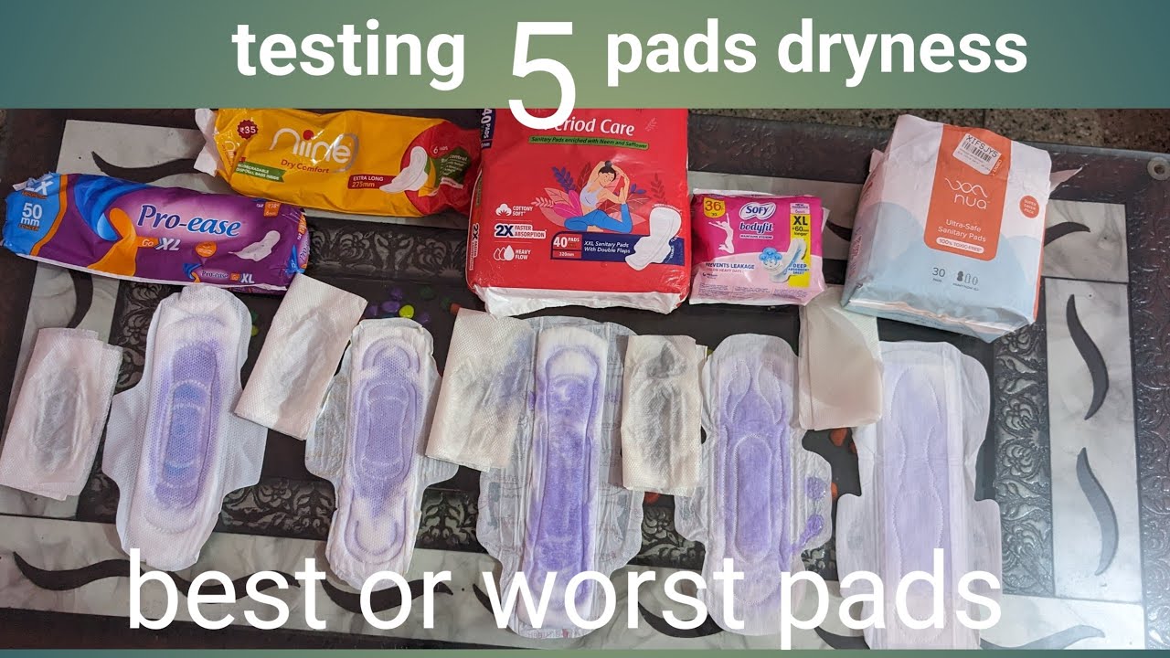 best sanitary pads in India. dryness test 