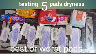 Best Sanitary Pads In India. Dryness Test