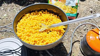 Cheesy Broccoli Pasta Delight: Outdoor Cooking ASMR experience