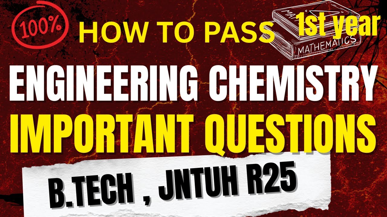 Engineering Chemistry unit wise Important Questions | JNTUH 1st Year ...