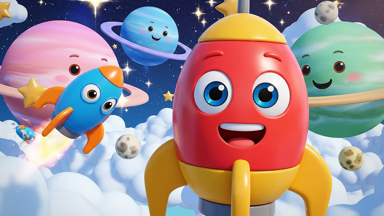 5 Little Rockets Five Little Toy Rockets Whoosh Whoosh Whoosh | Space Song & Counting ...