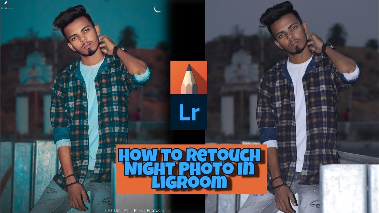 Night Photo retuching in Lightroom | Moon Photo Editing | skin smooth in autodesk sketch |