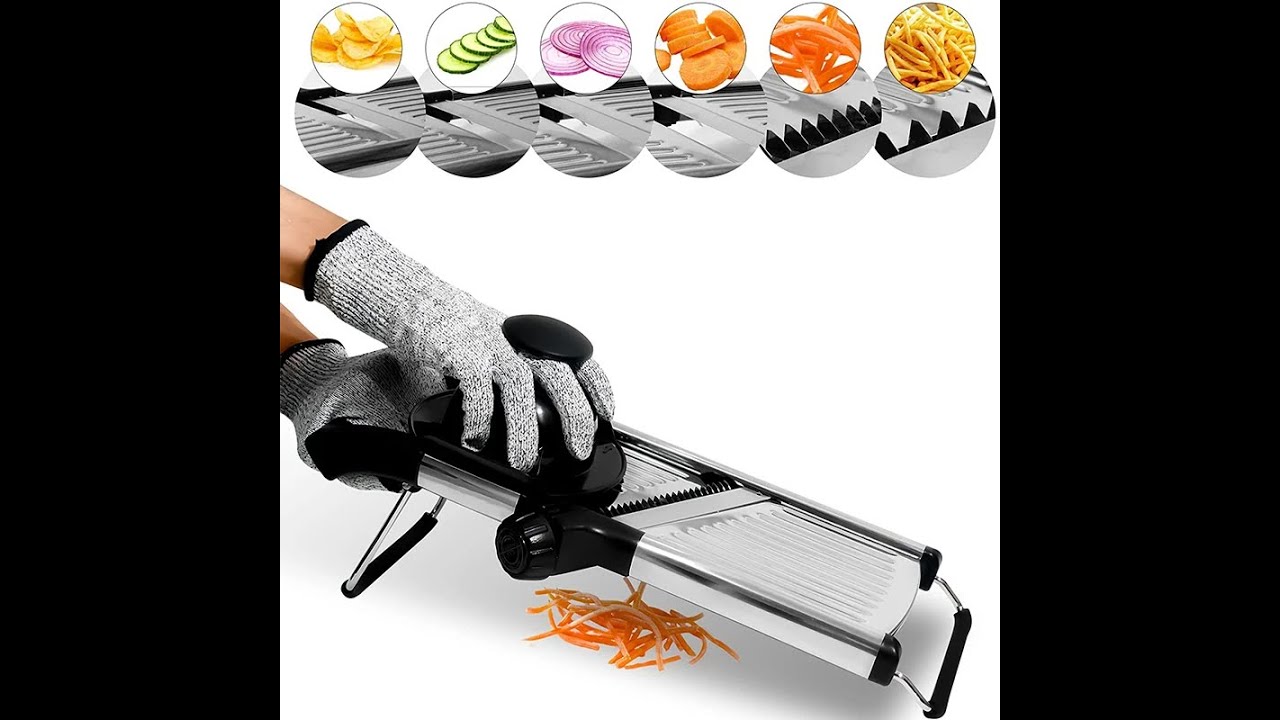video مراجعة قطاعة الماندولين (LMETJMA): شيف محترف في مطبخك (ستانلس ستيل بالكامل)