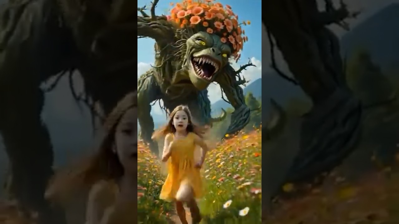 A monster chasing a girl, how will the girl escape? 