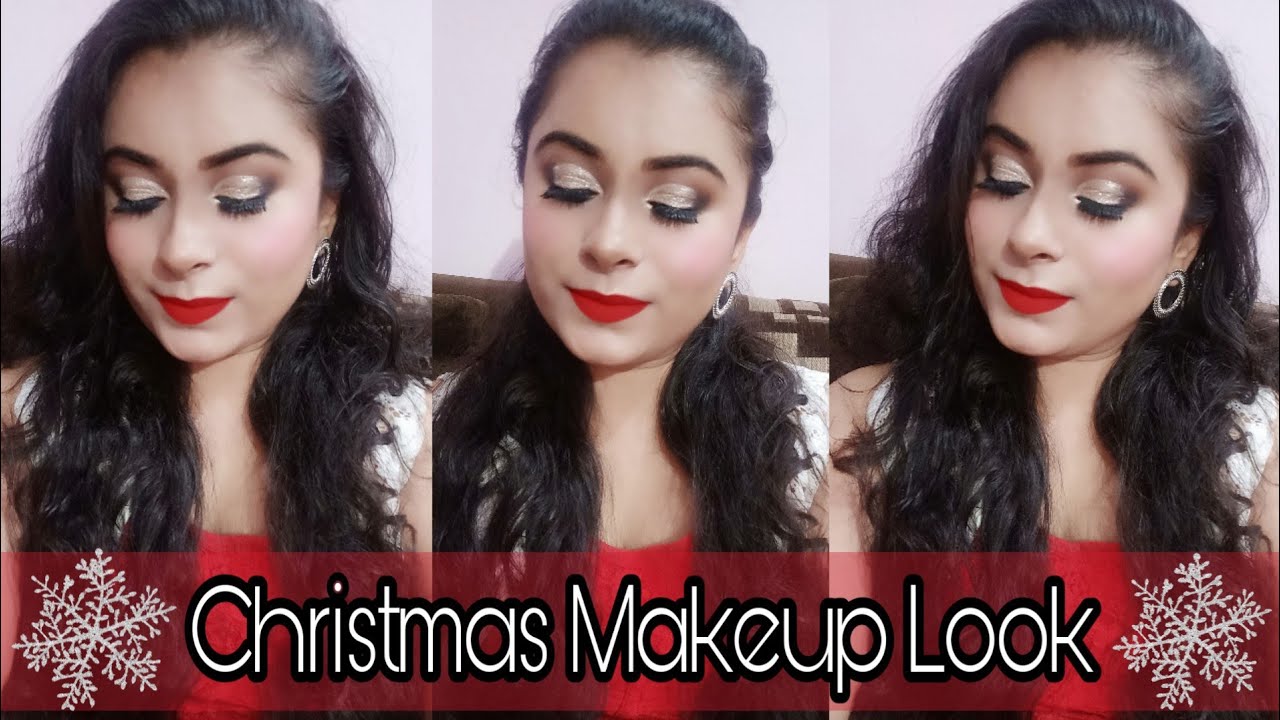 Christmas Makeup Tutorial || Christmas Party Makeup Look || Christmas Makeup Look 2018