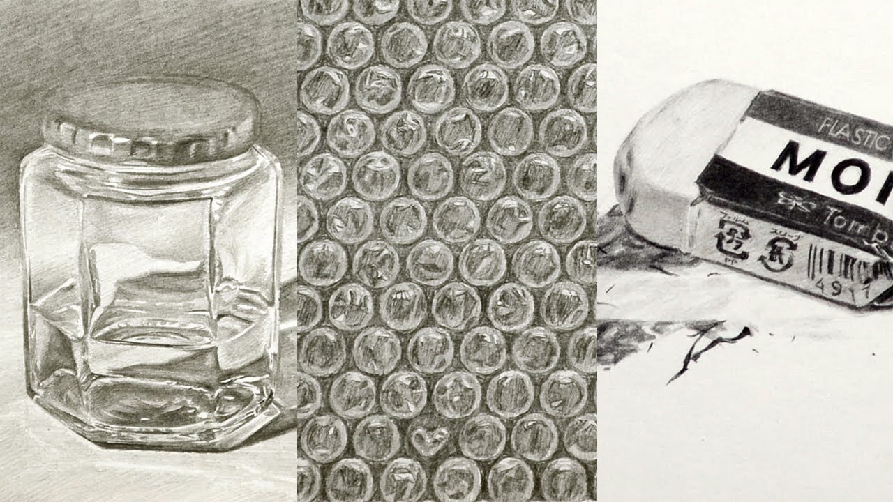 Pencil Drawing Time Lapse Compilation 鉛筆画5枚まとめ動画(3倍速
