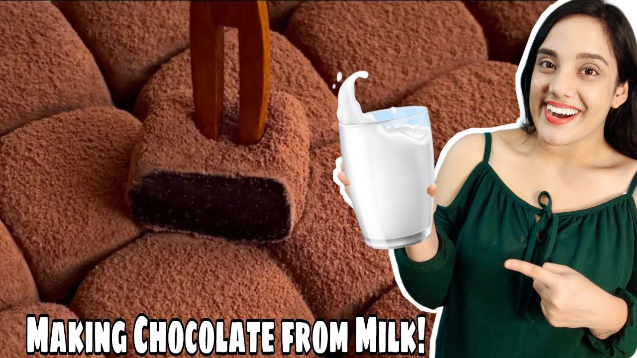 I tried Making CHOCOLATE with MILK (4 Ingredients) HOMEMADE CHOCOLATE | Chocolate Hacks Mishra Twins