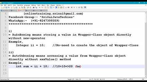 40. Auto-Boxing and Auto-UnBoxing concepts in Wrapper Classes of Java Program