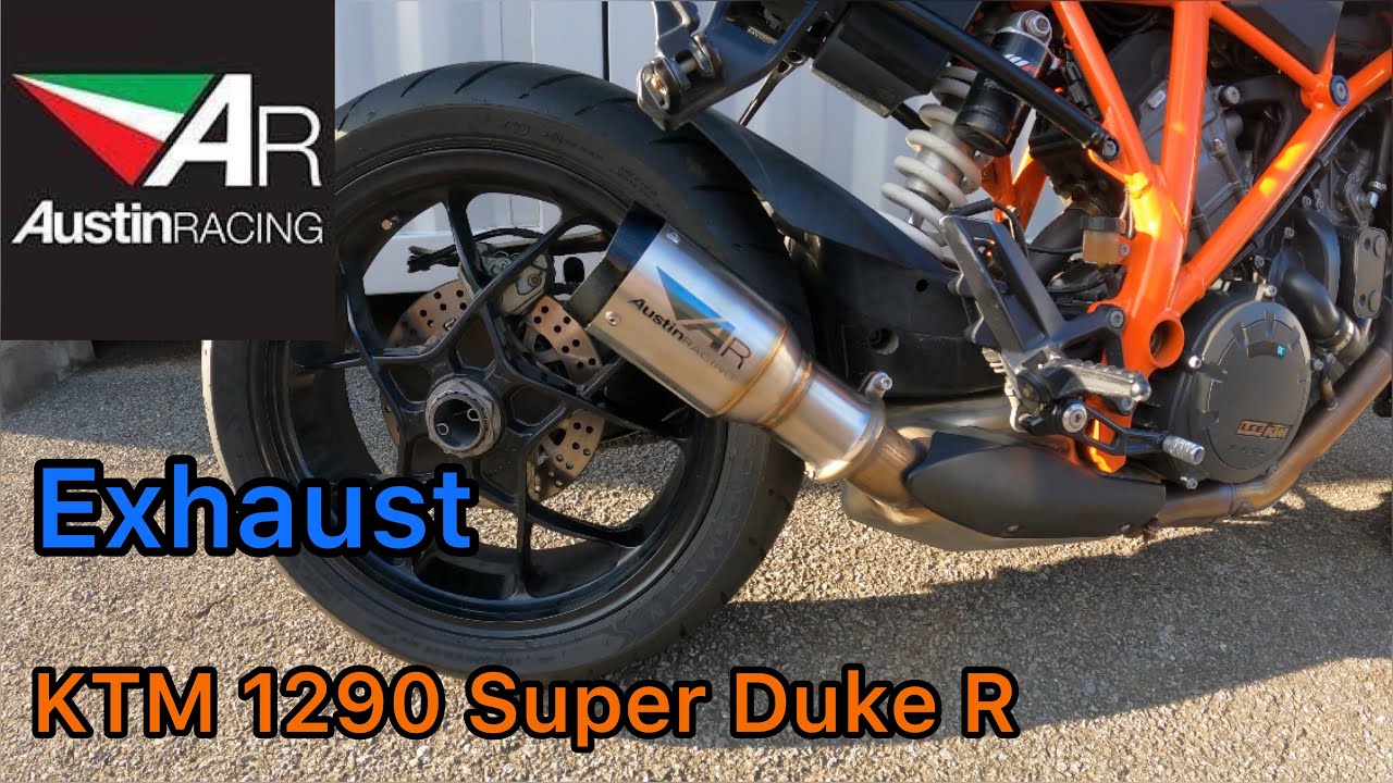 KTM 1290 Super Duke R austin racing exhaust - YouTube