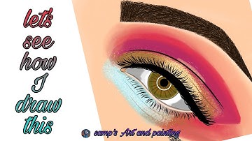 Easy way to draw this beautiful eye makeup..।। #digitalpainting #infinitepainter #mobiledrawing ।।