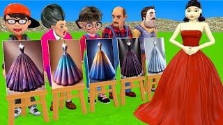 Scary Teacher 3D vs Squid Game Choose Beautiful Princess Dress vs Dressing Room 5 Times Challenger