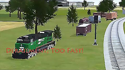 Train Sim - American Midwest Using GE Dash 9 Got Derailment Because Too Fast