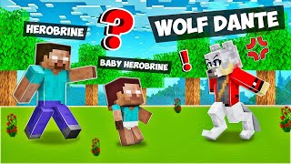 Dante Became a Wolf in Minecraft, Can Herobrine Save him ?