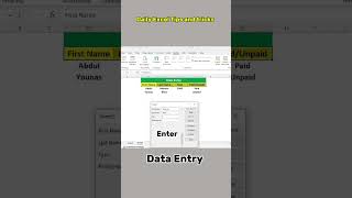 Excel Data Entry Form | Daily Excel Tips &amp; Tricks | Save Time in Excel #excel #exceltips #dataentry