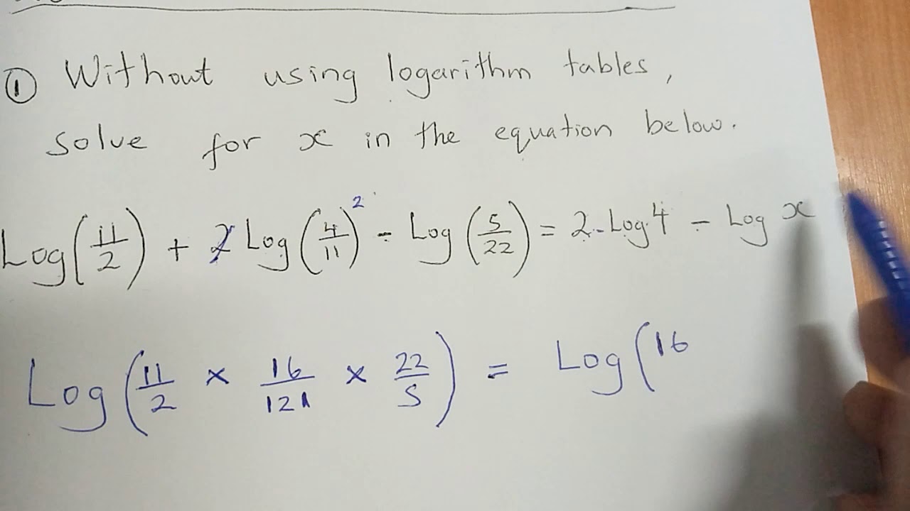 LOGARITHMS. KCSE Made Familiar. Question 1 YouTube