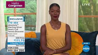 Absolute Sterling Silver Cubic Zirconia Heartcut Tennis ...