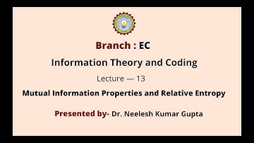 Information Theory & Coding || AKTU Digital Education