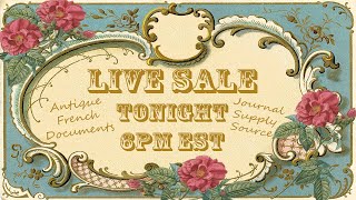🔴LIVE SALE 🚨 Shipping Closes! Grand Finale French Books Paper Lace Ledgers & Mixed Media Journals