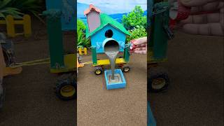 😱 Amazing Mini Tractor Making Cement Pillar | DIY Real Working Construction Machine 🚜 #shorts