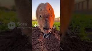Capybara Planting Watermelon Seeds 🍉 | Farm Series