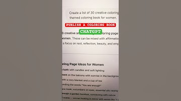 How To Publish a KDP Coloring Book with ChatGPT 🎨 #kdp #selfpublish