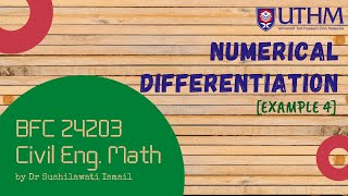 Chapter 5-2 Numerical Differentiation (Example 4)