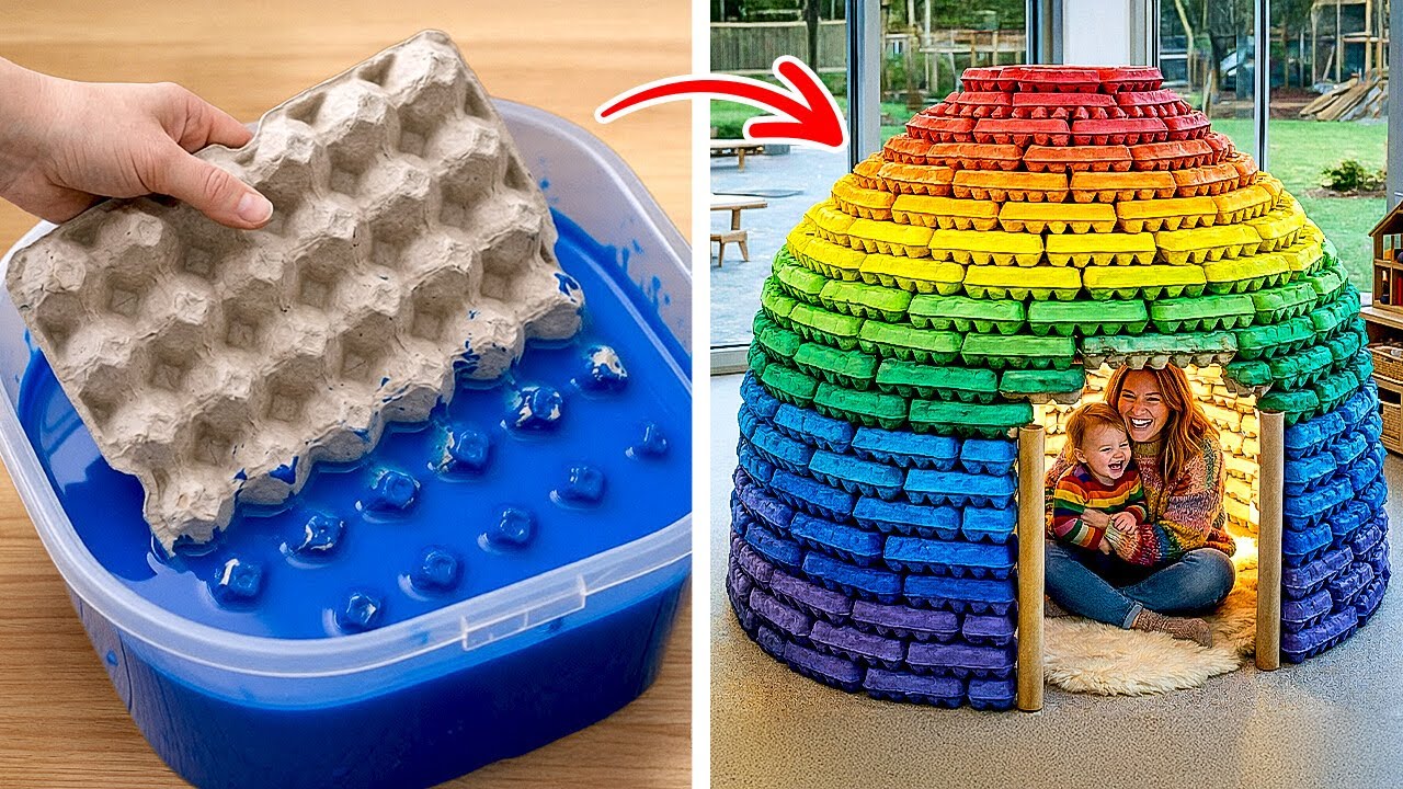 🏠 UNUSUAL CARDBOARD HOUSES for DIY Room Decor! 📦✨