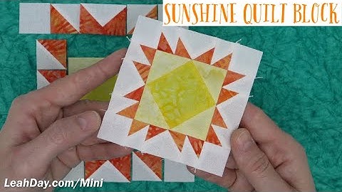 How to Piece a Sunshine Quilt Block - Mini Block Monday #25