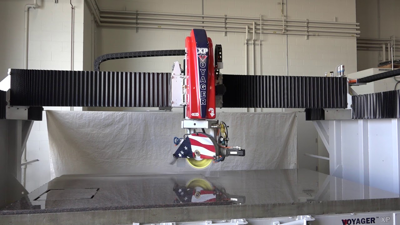 VOYAGER XP Cutting 280 IPM on 3cm Dakota Mahogany Granite YouTube