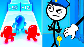 Join Blob Clash 3D vs Thief Puzzle 🧩🕵️‍♂️ Satisfying Levels Gameplay Walkthrough Android iOS LR87