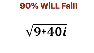 A Wonderful Math Problem. Square Root Complex Number. Sqrt 9+40i =