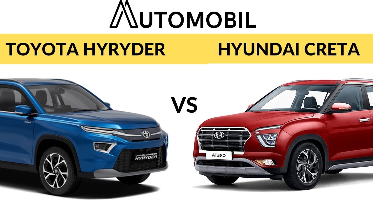 Toyota Hyryder vs Hyundai Creta Car Comparison| Car Details Analysis ...