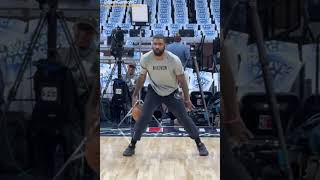 KYRIE IRVNG WORKING ON HIS HANDLES IN THE WARMUP BEFORE TONIGHTS GAME 5 VS T.WOLVES AT TARGET CENTER