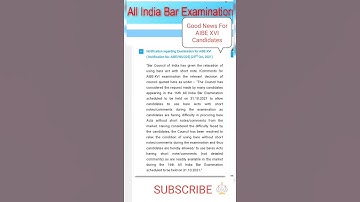 Good News For AIBE XVI Candidates || Bare Acts With Notes Allowed || #shorts || AIBE 16 Exam