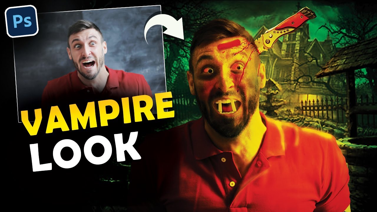 VAMPIRE  लुक कैसे बनाएं फोटोशॉप में