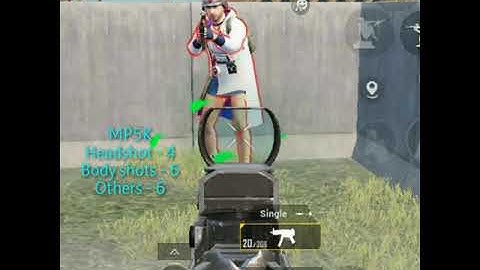 MP5K damage test in bgmi